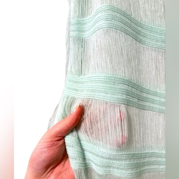 Baobab Revolve Naufragio See Through Knit Net Mint Green Cover Up Dress Small - Picture 12 of 13